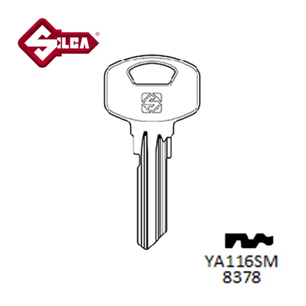 Silca YA116SM Yale Cylinder Key Blank