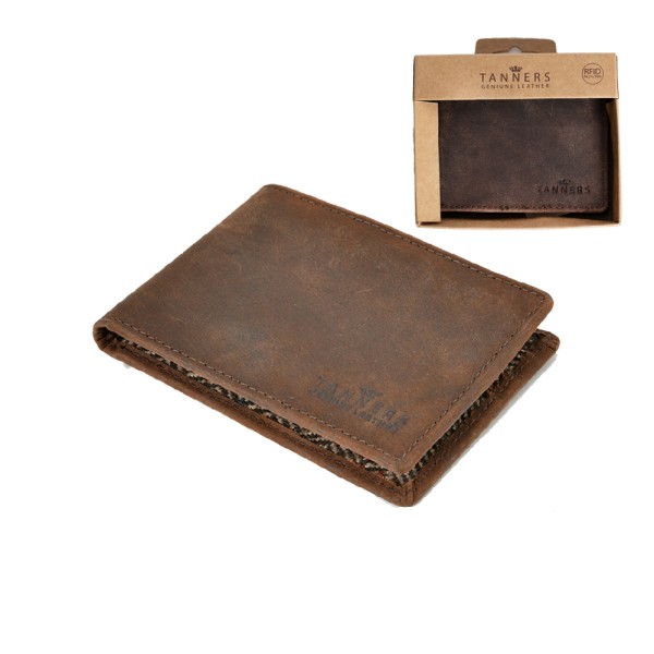 Tanners Leather/Tweed Inner 8 Card Spaces