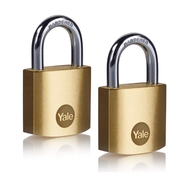 Yale Brass Padlock 30mm (Pack of 2)