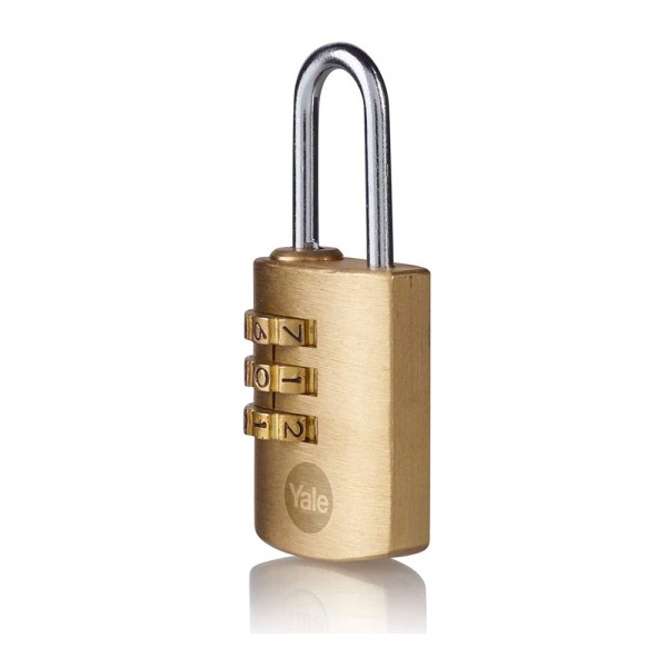 Yale Brass Combination Padlock 22mm