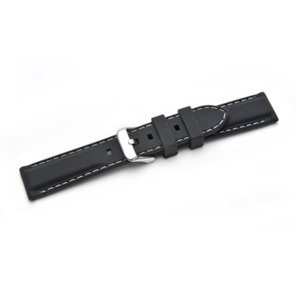 Birch Silicone Watch Straps White Stitch