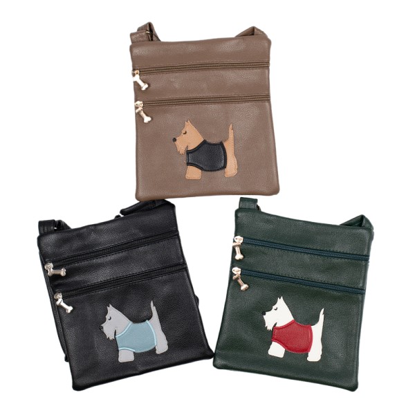 Scottie Dog Cross Body Bag Assorted Colours
