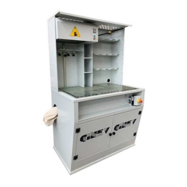 Ginev Hybrid Work Bench with Fume Suction for Adhesives and Solvents
