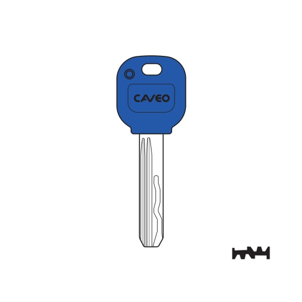 ASEC Caveo Dimple Key Blank Blue Head CV50001