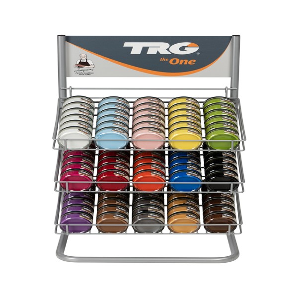 TRG Counter Display Stand Holds 90 Shoe Cream Dumpy Jars (Empty)