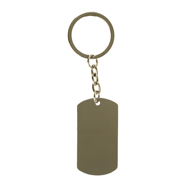 Dog Tag Metal Key Ring 