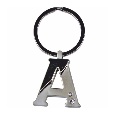 Alphabet Key Ring With Crystal