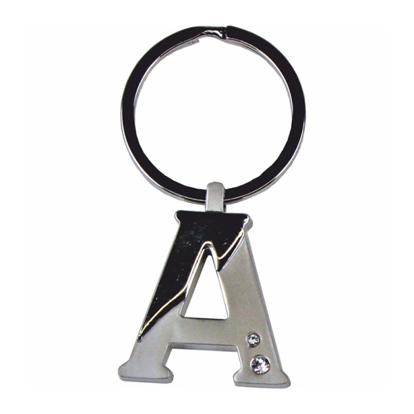 Alphabet Key Ring With Crystal
