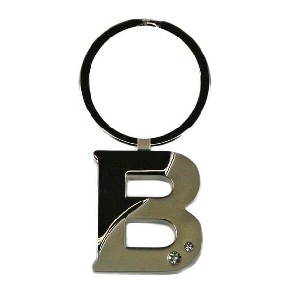 Alphabet Key Ring With Crystal Letter B