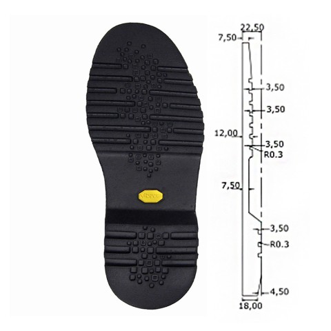 Vibram 629K Division Length 13 1/2 Inch / 343mm