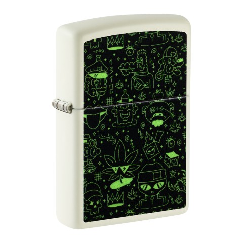 Zippo Lighter 49193 Doodle Cannabis Design 60007390