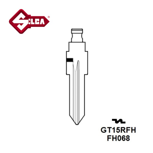 Silca GT15RFH Flip Head Key Blade