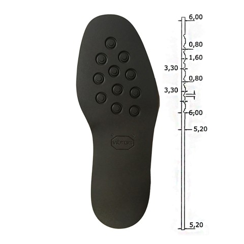 Vibram 2055 Eton Sole Black Studded Pattern