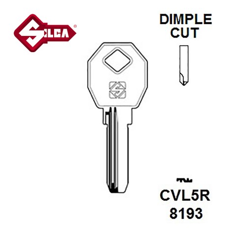 Silca CVL5R CVL Cylinder Blank JMA CVL9D 