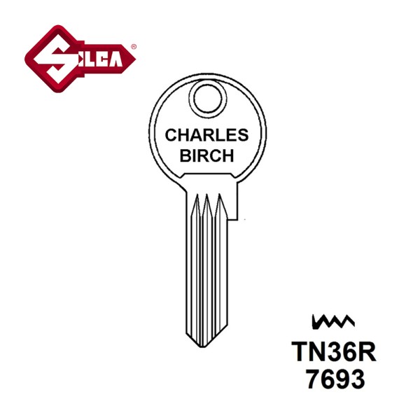 Silca TN36R Titan Cylinder Blank JMA TIT15 