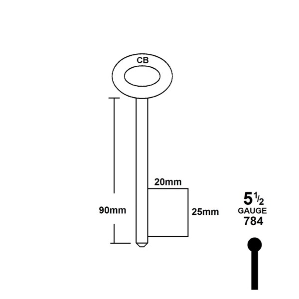 Pin Safe Blank 1Inch 304 x 5 5g 