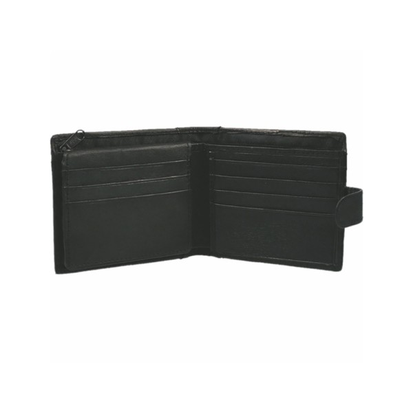 Birch Nappa Leather Wallet Black With Tab. Special Clearance 25% Discount