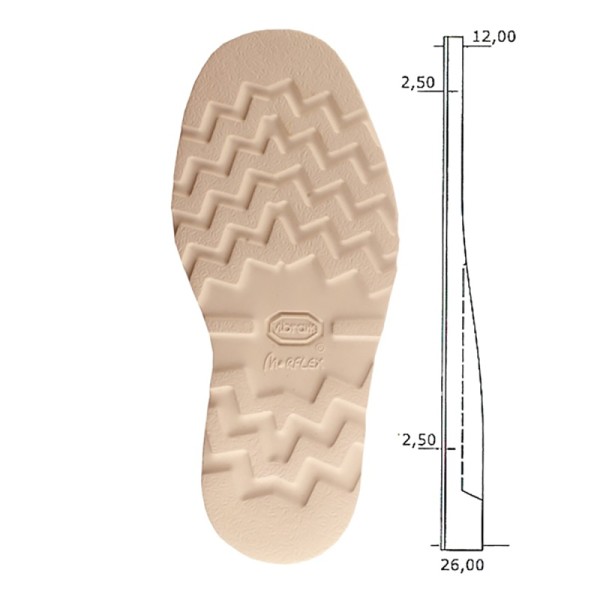 Vibram 8377 Cristy T Morflex Wedge (Extra Wide Northampton Shape) Unit. Beige. Size 39/42
