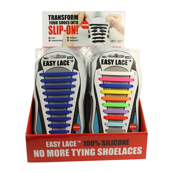 Easy Lace Counter Stand For Carded Flat Laces (L Red Box)