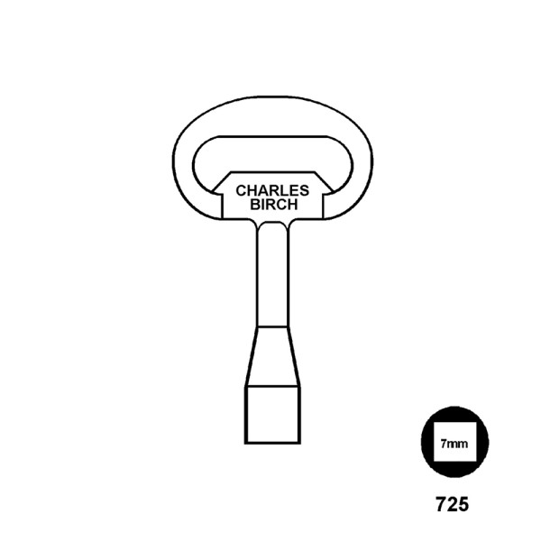 Hook 725 SK400 Spanner Key 7mm Square