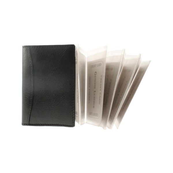 Cowhide Credit Card Holder With 10 Pull Out Card Sleeves. Special Clearance 25% Discount