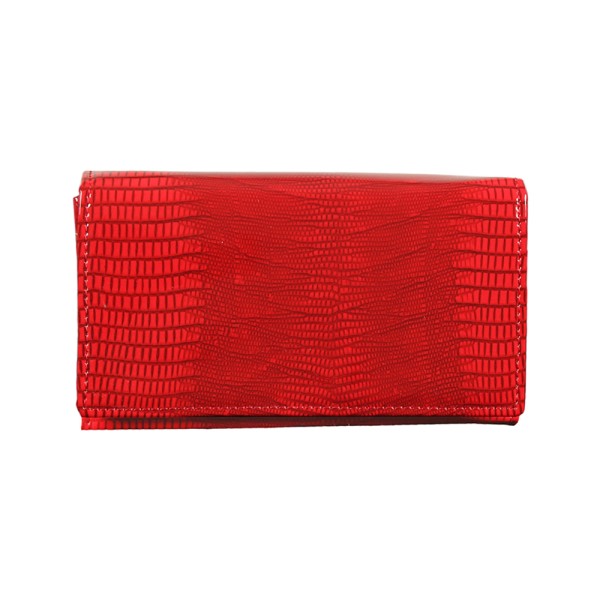 Patent PU Purse With Flap & Inner Clip Top Asst Colours