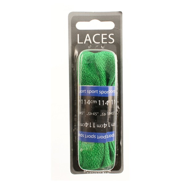 Shoe-String Blister Pack Laces 114cm Supreme. Emerald (6 Pairs)