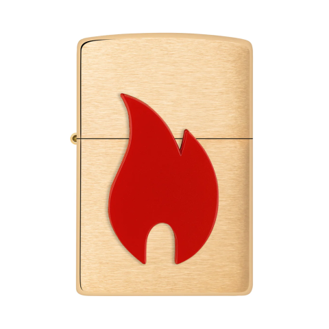 Zippo Lighter 204B BIG Flame red