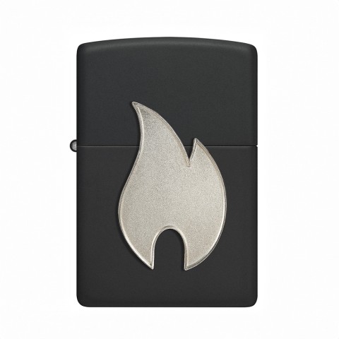 Zippo Lighter 218 BIG Flame silver