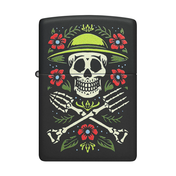 Zippo Lighter 218 Skull Gardener Design
