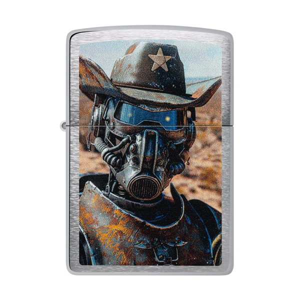 Zippo Lighter 200 Cowboy Robot Design