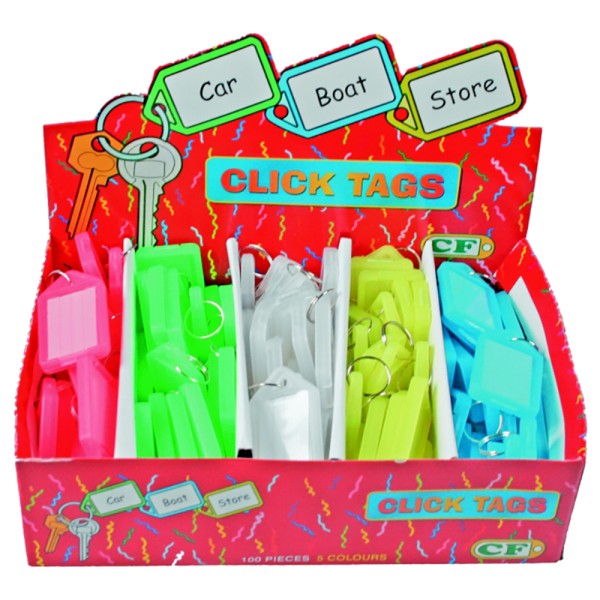 Clicktags. Large Key Labels With Key Ring