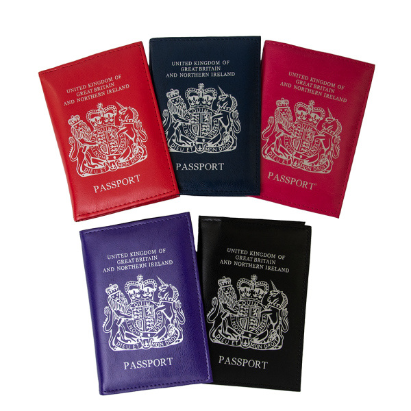 Grained PU Passport Holder Assorted Colours
