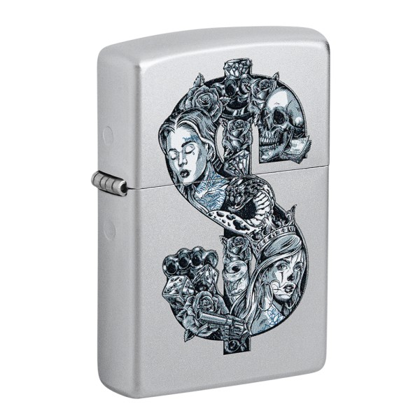 Zippo Lighter Tattoo Dollar Design