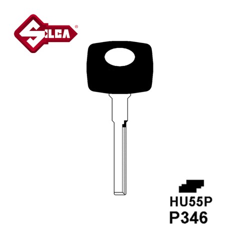 Silca HU55P Mercedes Plastic Top Blank
