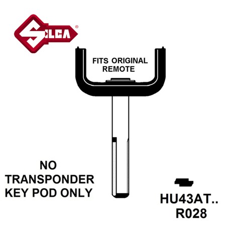 Silca Remote Blank HU46AT (1) Vauxhall (H Series)