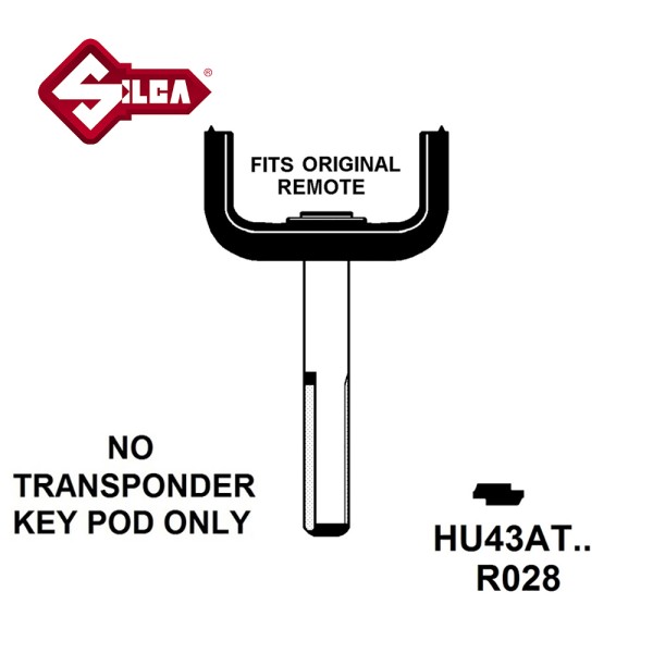Silca Remote Blank HU46AT (1) Vauxhall (H Series)