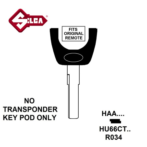 Silca Remote Blank HU66CT (1) VW/Seat (HAA Series)