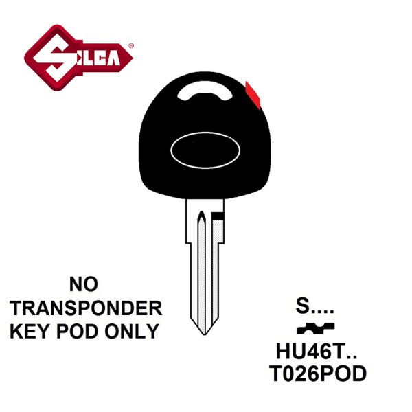 Silca HU46T (1) - Vauxhall Transponder (Without Chip)