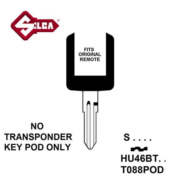 Silca HU46BT (1) - Vauxhall Transponder (Without Chip)