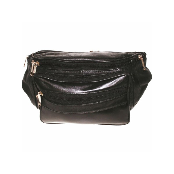 Birch Large Leather Waist Bag Black