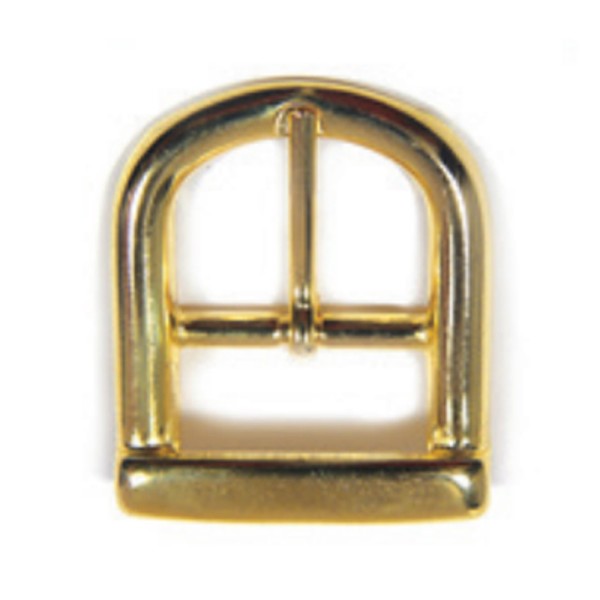 Solid Brass Buckle 25mm with Gold Finish & Rounded Shape