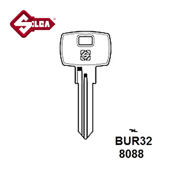 Silca BUR32 Burg Cylinder Blank JMA BUR11D 