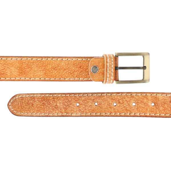 Birch Full Grain Leather Belt With Contrasting Stitching 40mm EX Large (40-44 Inch) Distressed Tan.. Special Clearance 30% Disco