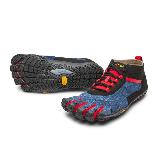 Vibram FiveFingers V-Trek Gents Size 47 UK 13 Denim/Red 
