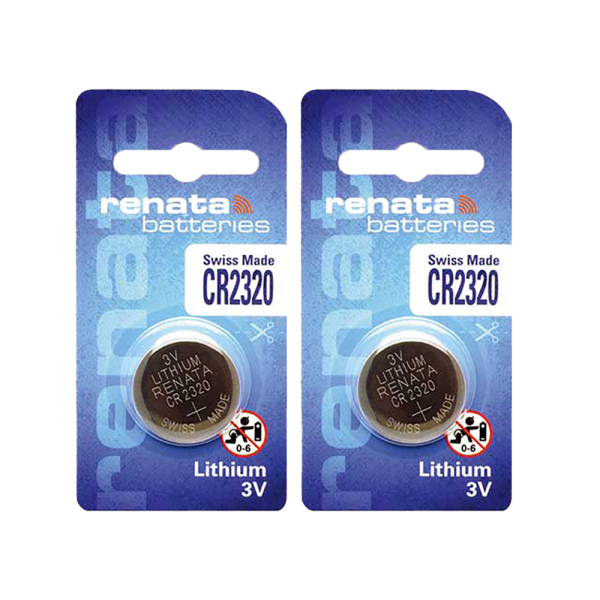 Renata Watch Batteries CR2320 Lithium. 3V. PACK OF 2.