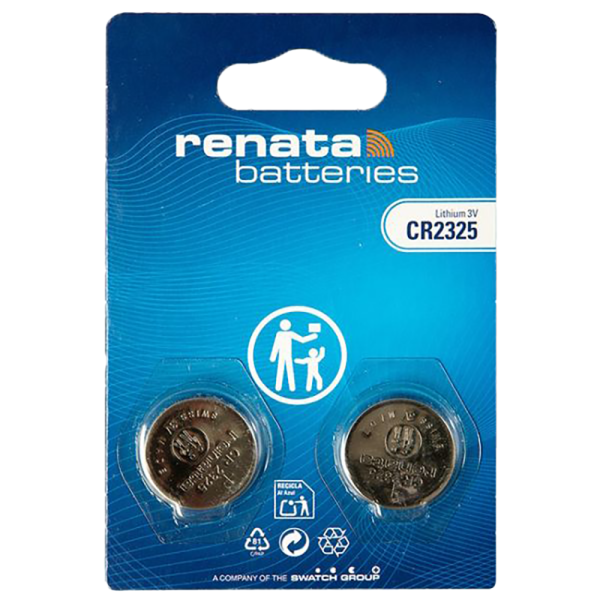 Renata Watch Batteries CR2325 Lithium. 3V. PACK OF 2.