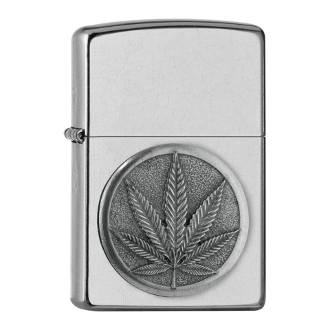 Zippo Lighter Emblem Special Order, Cannabis Leaf Logo