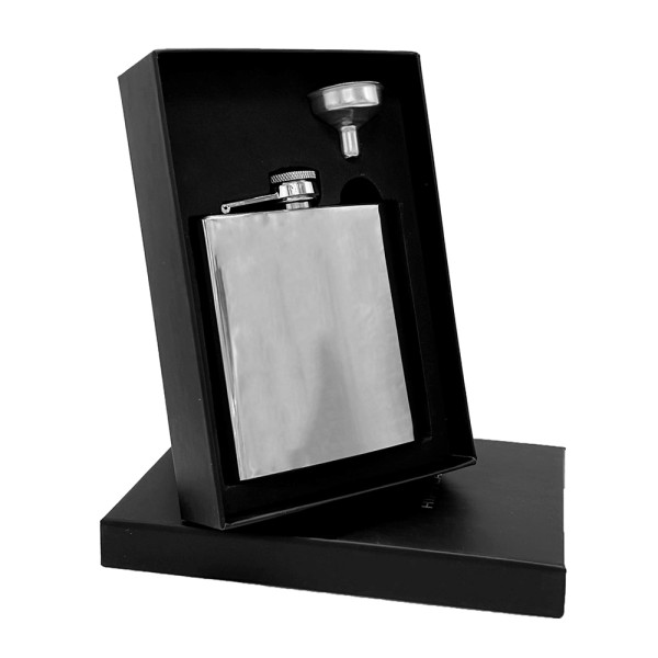 Classic Stainless Steel Hip Flask High Polished 6oz