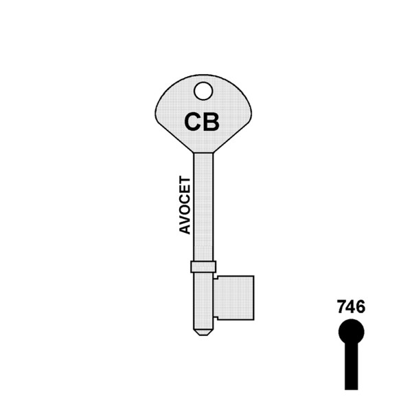 Avocet/Merchant Mortice Blank (BRASS)  SKS 370B  HD B544B